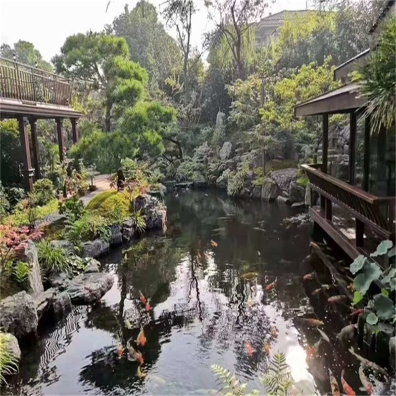 上海庭院小型鱼池假山图片